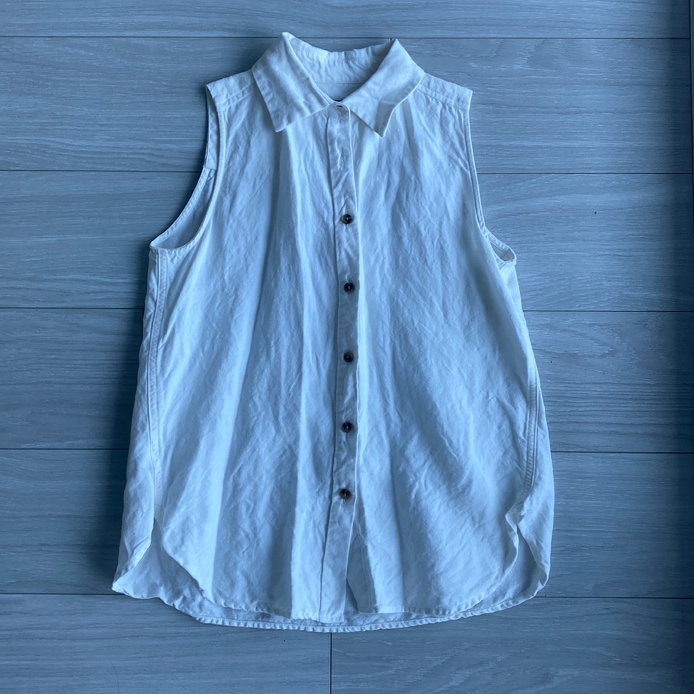Ann Taylor Sleeveless Linen Top